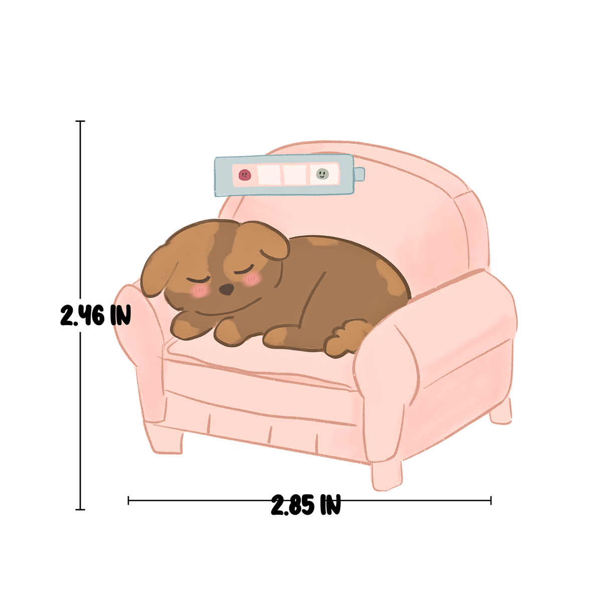 Cozy Self-Care Dog Die-Cut Stickers