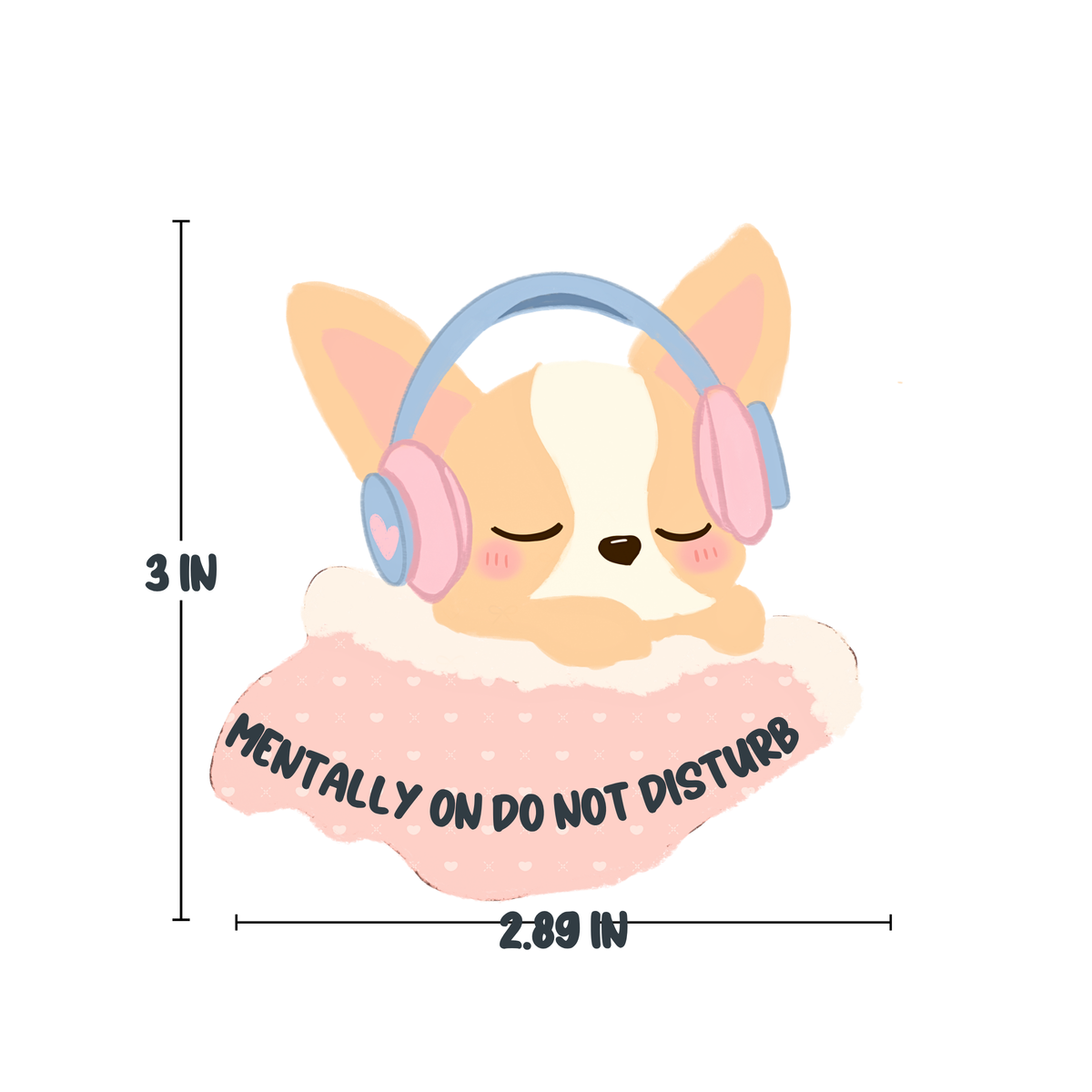 Cozy Self-Care Dog Die-Cut Stickers