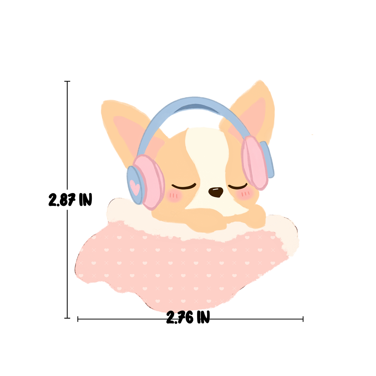 Cozy Self-Care Dog Die-Cut Stickers