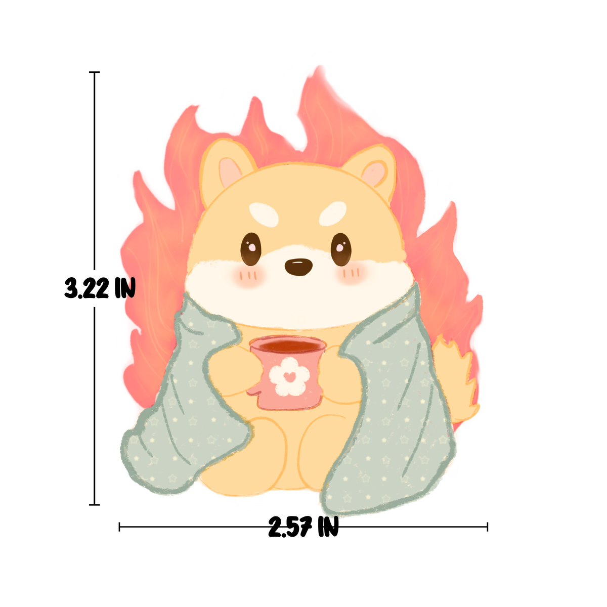 Cozy Self-Care Dog Die-Cut Stickers