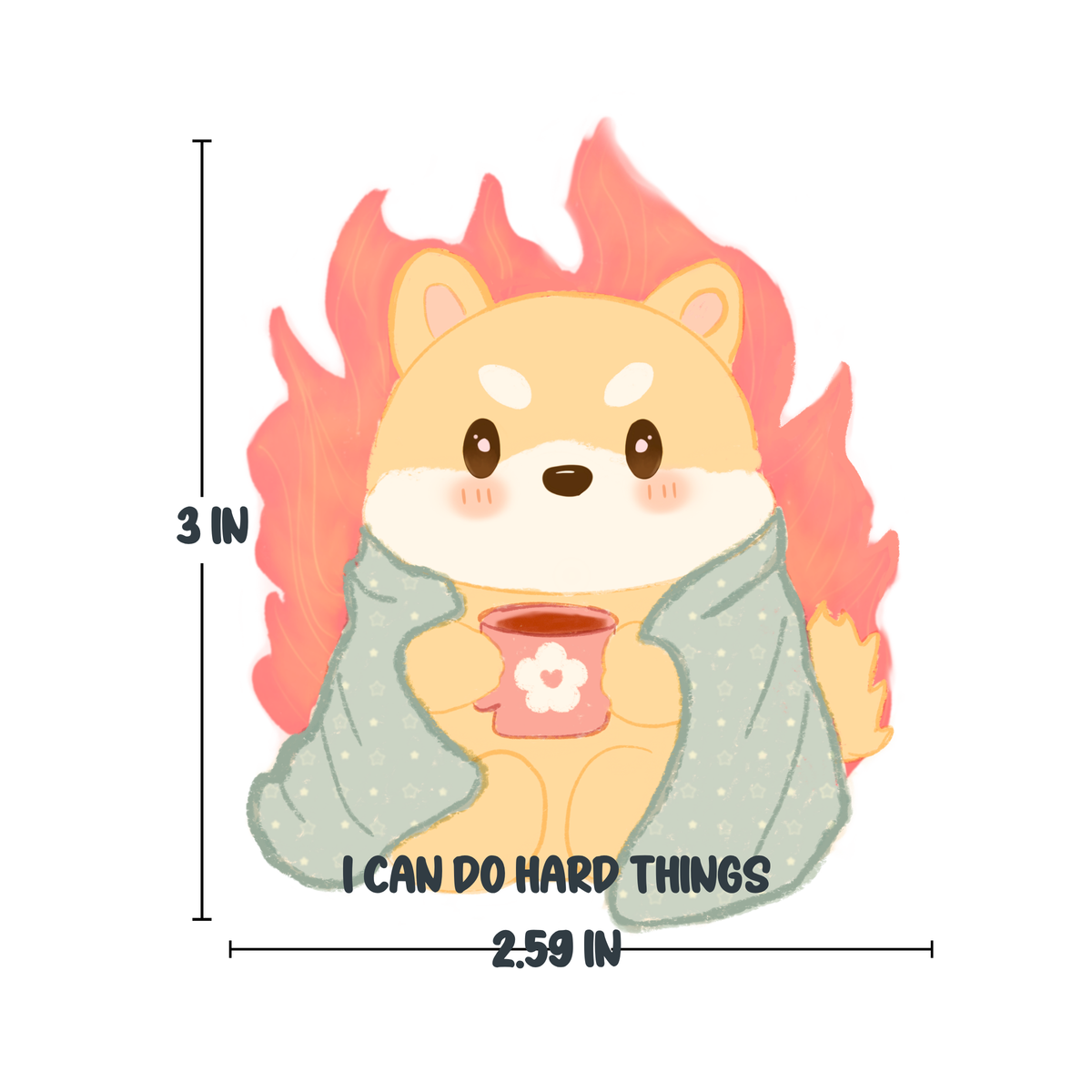 Cozy Self-Care Dog Die-Cut Stickers